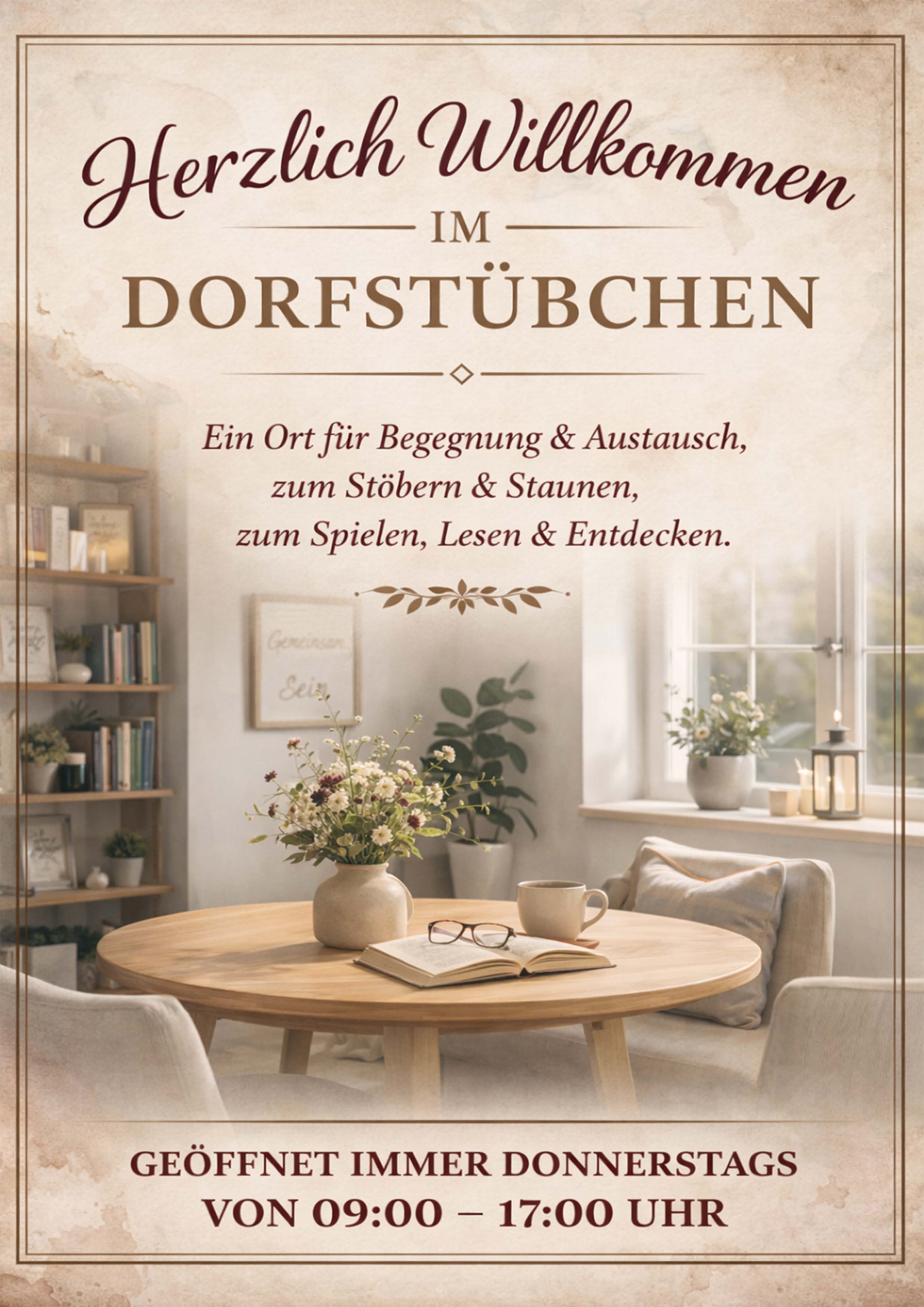 Herzlich Willkommen im Dorfstübchen Herzlich Willkommen im Dorfstübchen